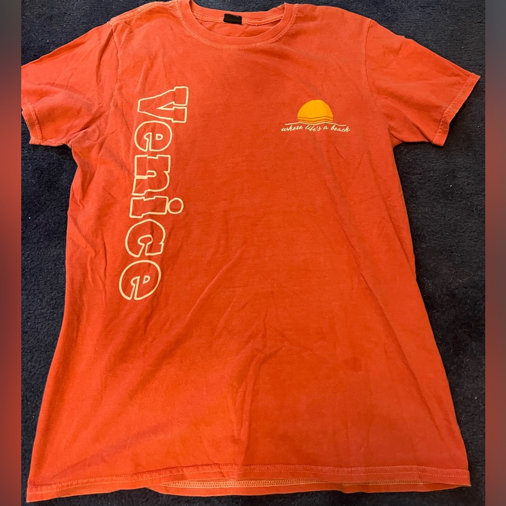 Orange Venice Graphic T-Shirt